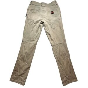 Brunt Work Pants Mens 30x36 Tan Canvas Fleece Lined Utility Workwear Heavy Duty